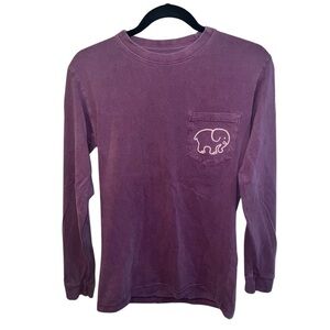 Ivory Ella Purple Long Sleeve Pocket Tee Shirt - Women’s Small